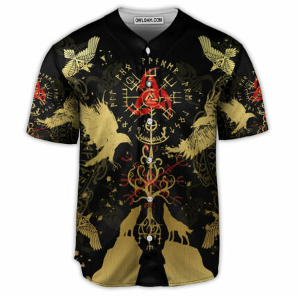 Viking Warrior Stronger Pattern - Baseball Jersey - Owl Ohh - Owl Ohh