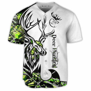 Hunting Deer Forest Hunting Lover Green Style - Baseball Jersey - Owl Ohh - Owl Ohh