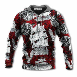 Sailing Ship Old Vintage Anchor Sea Life - Hoodie - Owl Ohh - Owl Ohh