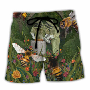 Bee Alert Beekeeper Vintage Style - Beach Short - Owl Ohh - Owl Ohh