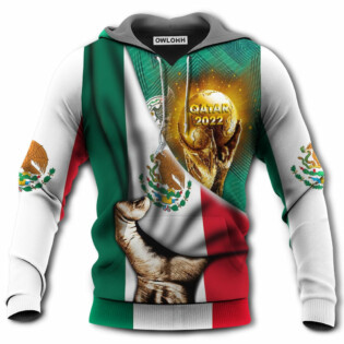 World Cup Qatar 2022 Mexico Will Be The Champion Flag Vintage - Hoodie - Owl Ohh - Owl Ohh