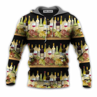 Wine Tasking Border Stripe - Hoodie - Owl Ohh - Owl Ohh