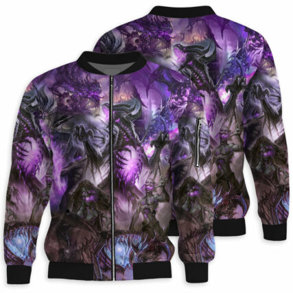 Skull Dragon Love Life Purple - Bomber Jacket - Owl Ohh - Owl Ohh