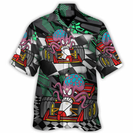 Octopus Racing Formula One Car Racing Australian Vibe - Hawaiian Shirt - Owl Ohh for men and women, kids - Owl Ohh