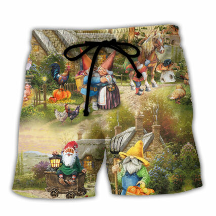 Farm Oh Gnomes Peace Life - Beach Short - Owl Ohh-Owl Ohh