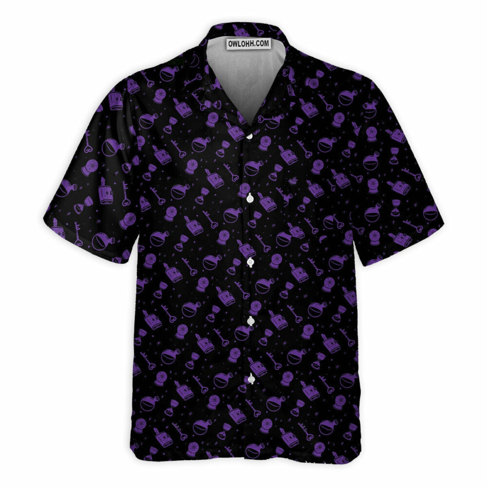 DnD Magic Purple Pattern - Hawaiian Shirt - Owl Ohh - Owl Ohh
