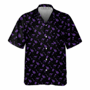 DnD Magic Purple Pattern - Hawaiian Shirt - Owl Ohh - Owl Ohh