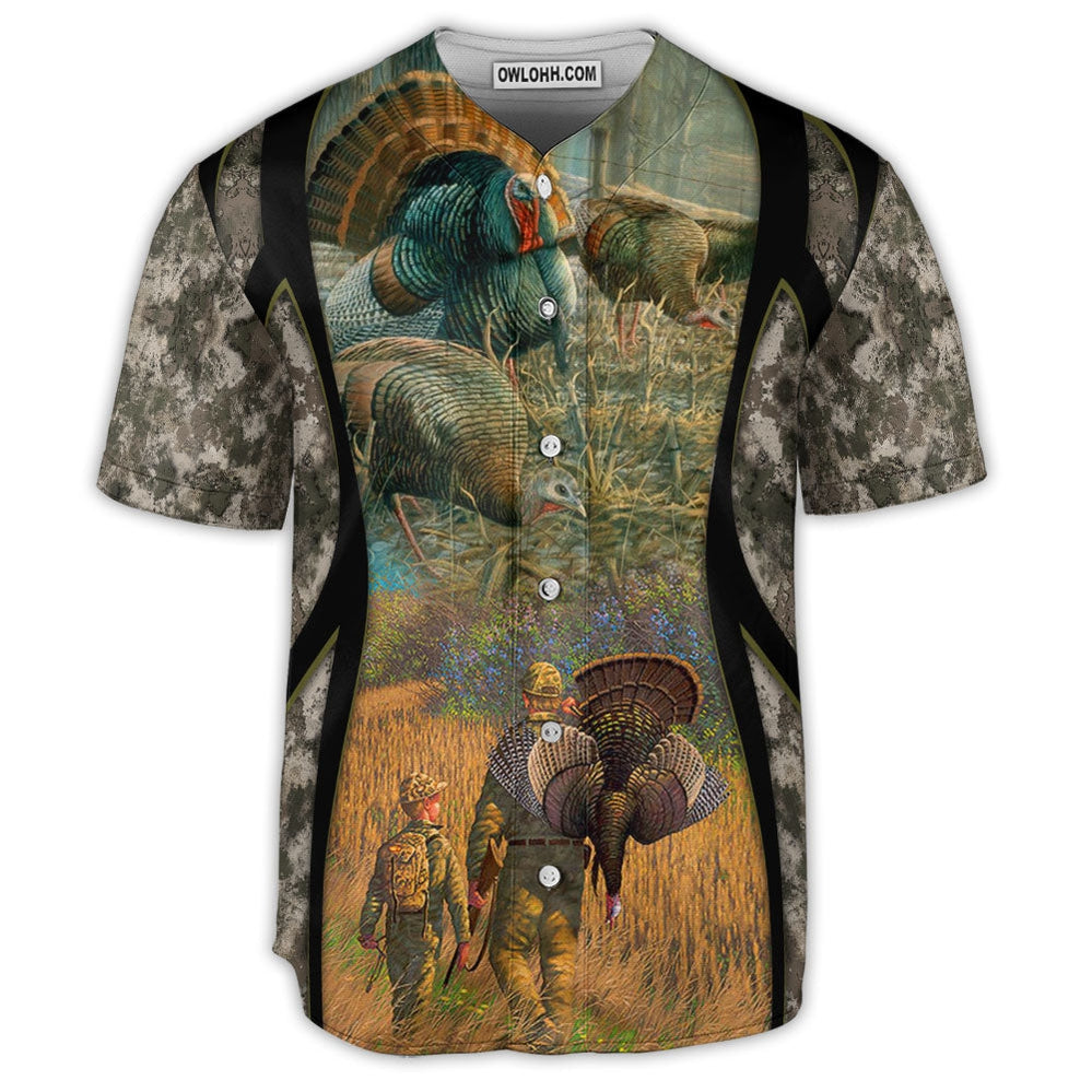 Hunting Turkey Forest Hunting Lover - Baseball Jersey - Owl Ohh - Owl Ohh