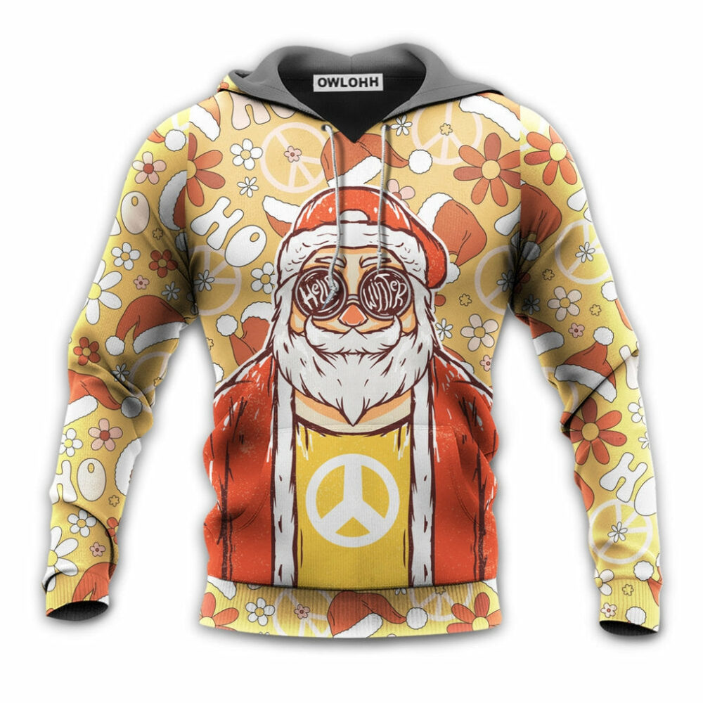 Christmas Santa Cutie Hippie Groovy - Hoodie - Owl Ohh - Owl Ohh