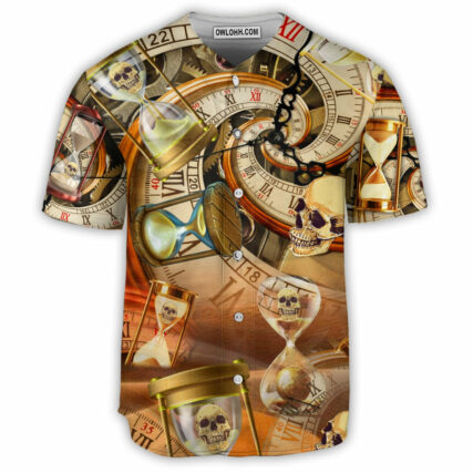 Skull All Knows Value Of Time - Baseball Jersey - Owl Ohh - Owl Ohh