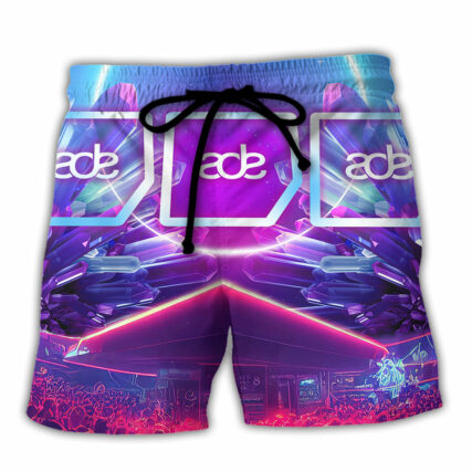 Music Event Amsterdam Dance Event Night Neon Crystal - Beach Short - Owl Ohh - Owl Ohh