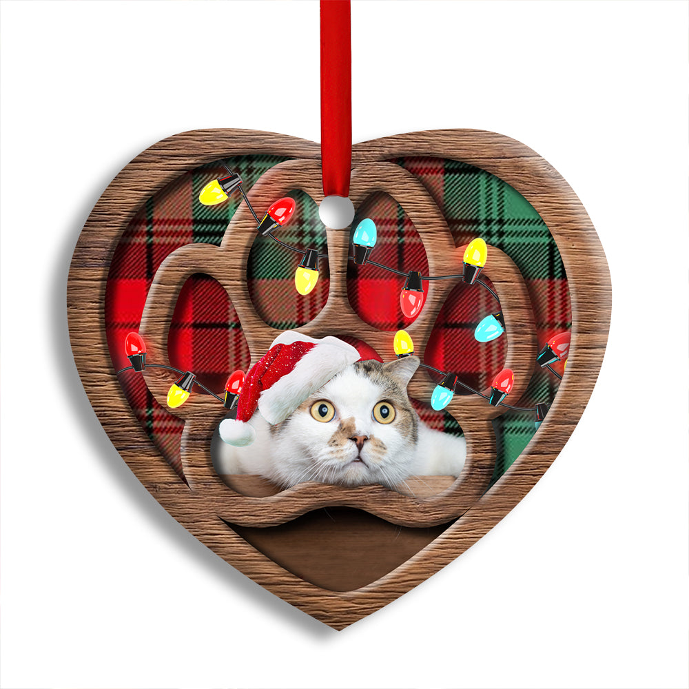 Christmas Meowy Xmas Gifts For Cat Lovers - Heart Ornament - Owl Ohh - Owl Ohh