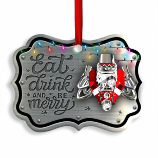 Hot Rod Christmas Metal And Light - Horizonal Ornament - Owl Ohh - Owl Ohh
