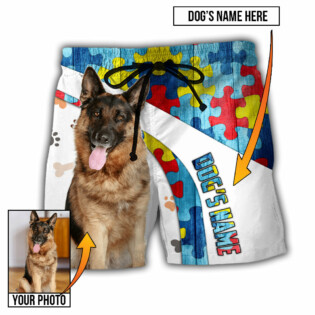 German Shepherd My Lovely Dog Custom Photo Personalized - Beach Short - Owl Ohh - Owl Ohh
