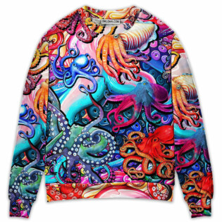 Octopus Colorful Lover Art Style - Sweater - Ugly Christmas Sweaters - Owl Ohh - Owl Ohh