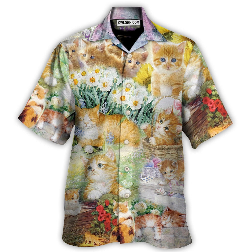 Cat Kitty Lover Art - Hawaiian Shirt - Owl Ohh - Owl Ohh
