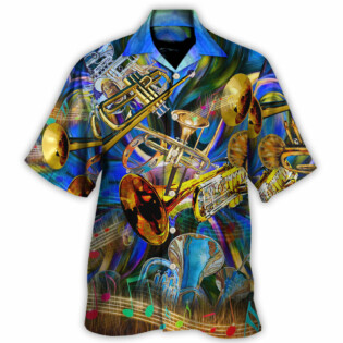 Trumpet Music When Words Fail Trumpet Speaks Every Day - Hawaiian Shirt - Owl Ohh - Owl Ohh