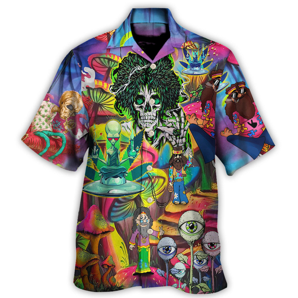 Hippie Skull Cool Life - Hawaiian Shirt - Owl Ohh - Owl Ohh