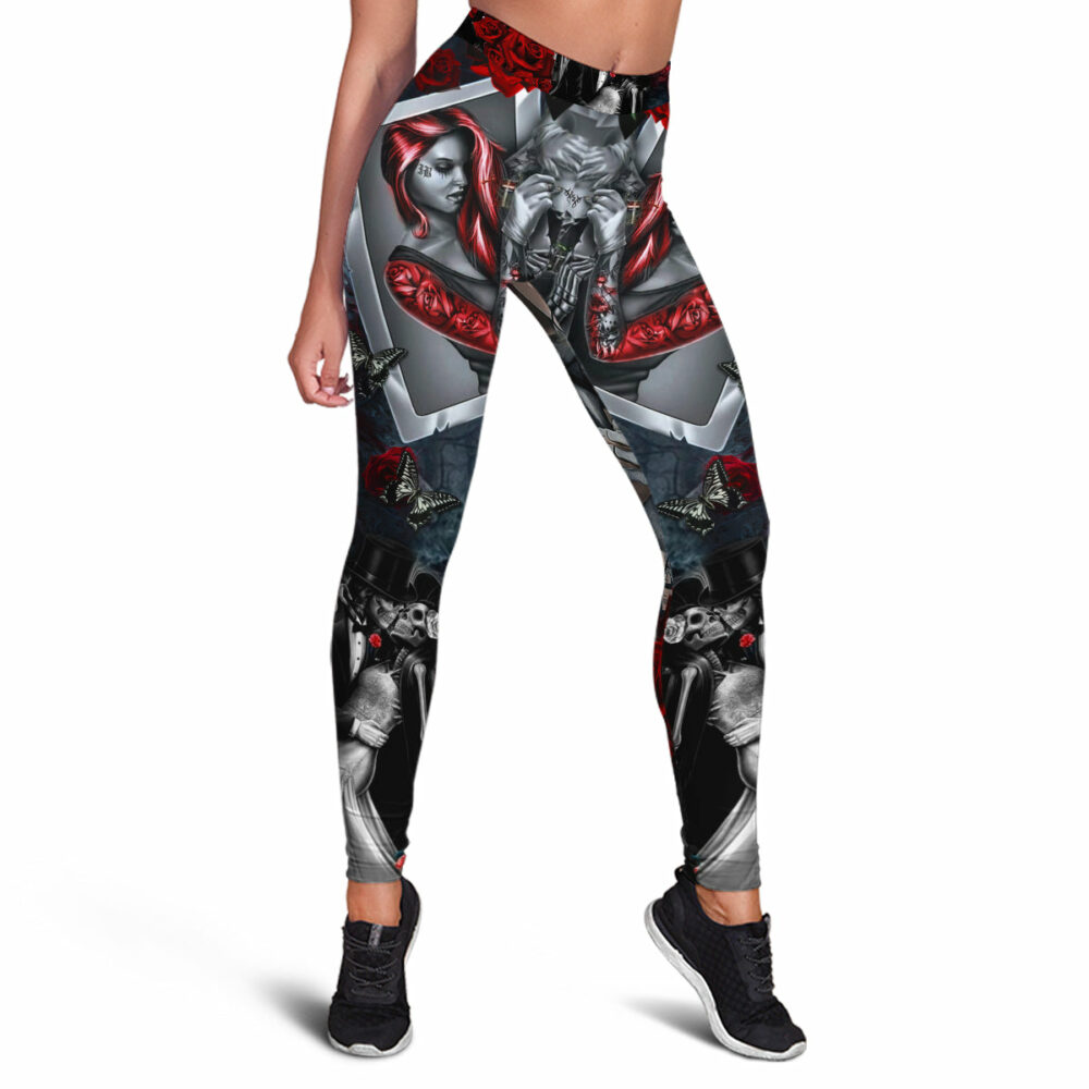 Skull Love Is Life Rose - Legging - Owl Ohh - Owl Ohh
