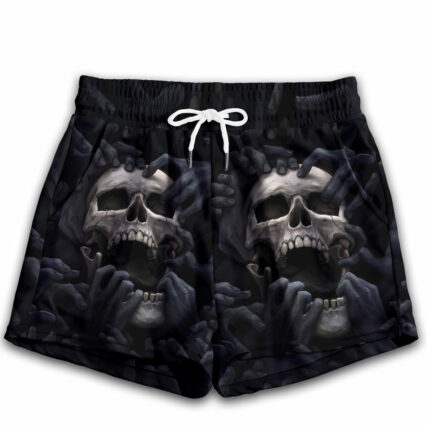 Skull Love Darkness Screaming - Women's Casual Shorts - Owl Ohh - Owl Ohh