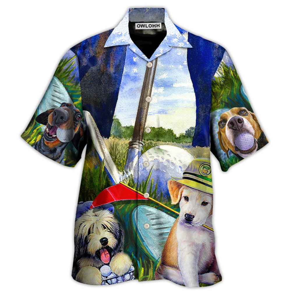 Golf Dog Funny Lover Golf Art Style - Hawaiian Shirt - Owl Ohh - Owl Ohh