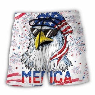 Eagle Independence Day American - Beach Short - Owl Ohh - Owl Ohh