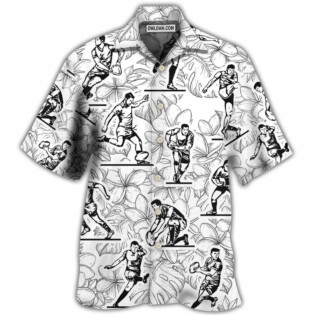 Rugby Tropical Leaf Ball Games - Hawaiian Shirt - Owl Ohh - Owl Ohh