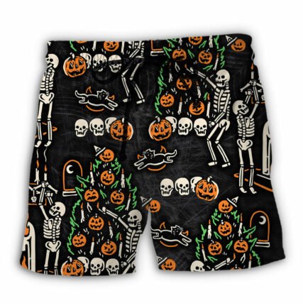 Halloween Skull 'Tis The Season To Be Creepy - Beach Short - Owl Ohh - Owl Ohh