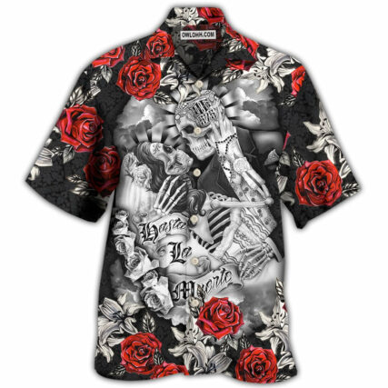 Skull Women's Day, Valentine Gift's Day Art - Hawaiian Shirt - Owl Ohh - Owl Ohh