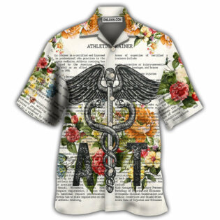 Athletic Trainer Dictionary Floral - Hawaiian Shirt - Owl Ohh - Owl Ohh