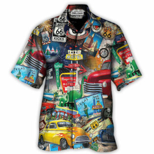 Car Route 66 Road Trip Puzzle - Hawaiian Shirt - Owl Ohh - Owl Ohh