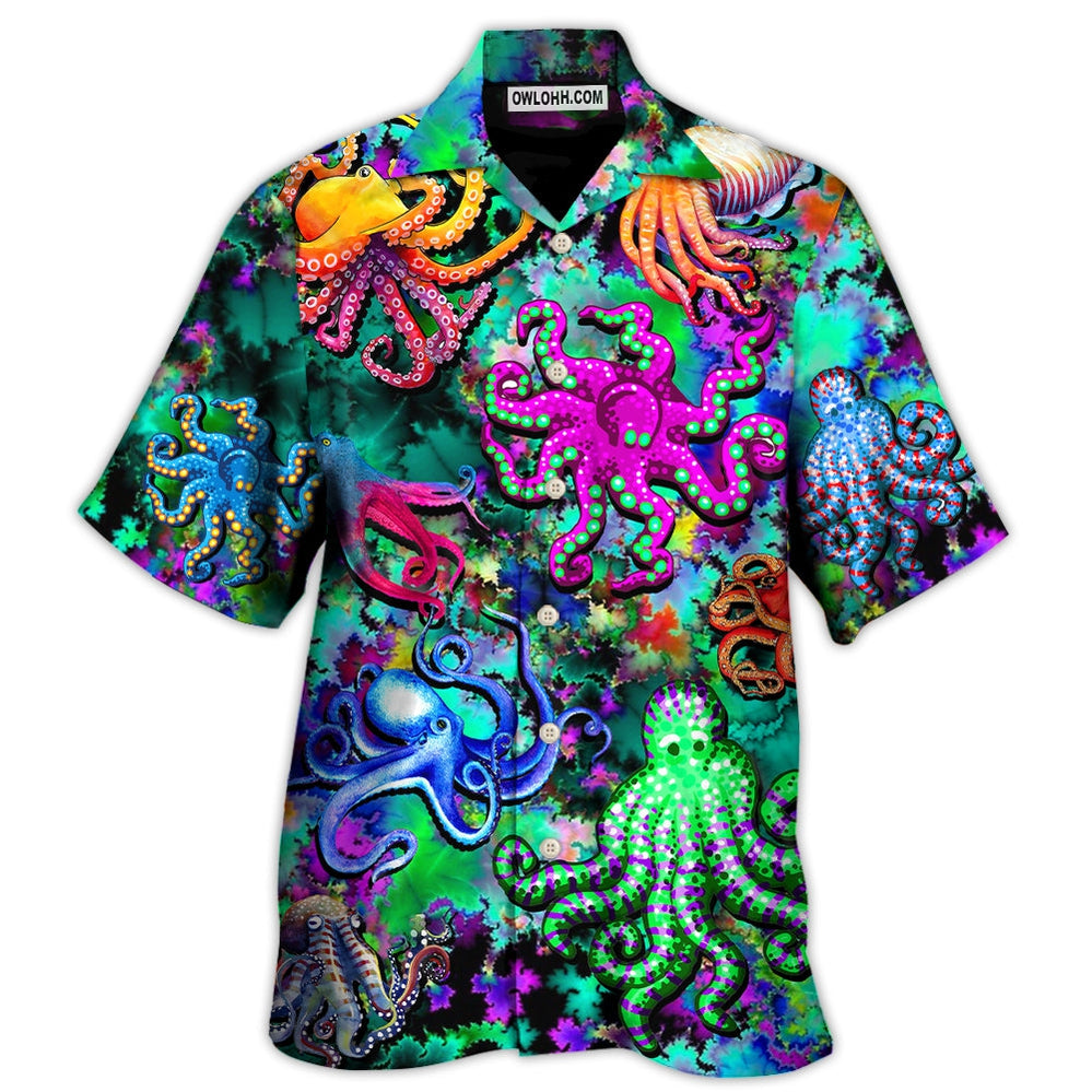 Octopus Light Colorful Lover Art Style - Hawaiian Shirt - Owl Ohh - Owl Ohh