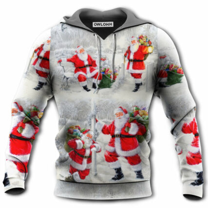 Christmas Santa Is Always With You Art Style - Hoodie - Owl Ohh - Owl Ohh
