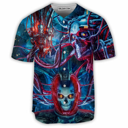 Skull Machine Style - Baseball Jersey - Owl Ohh - Owl Ohh