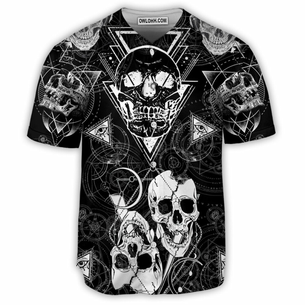 Skull Love Black - Baseball Jersey - Owl Ohh - Owl Ohh