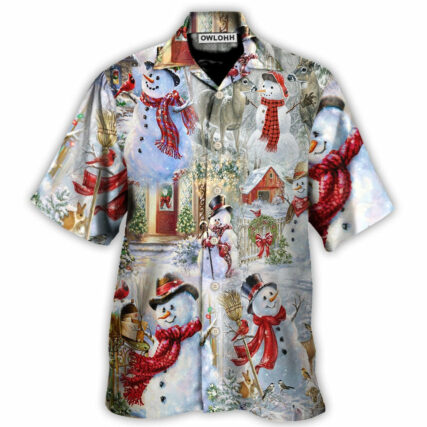 Christmas Snowman Merry Xmas - Hawaiian Shirt - Owl Ohh - Owl Ohh