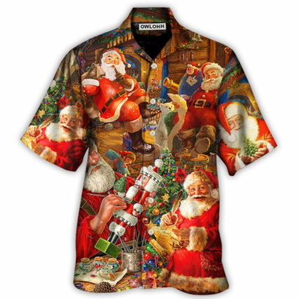 Christmas Funny Santa Claus Gift Xmas Is Coming Art Style - Hawaiian Shirt - Owl Ohh - Owl Ohh