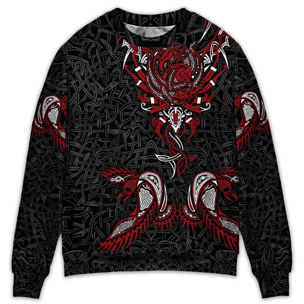 Viking War Raven Life Style - Sweater - Ugly Christmas Sweater - Owl Ohh - Owl Ohh
