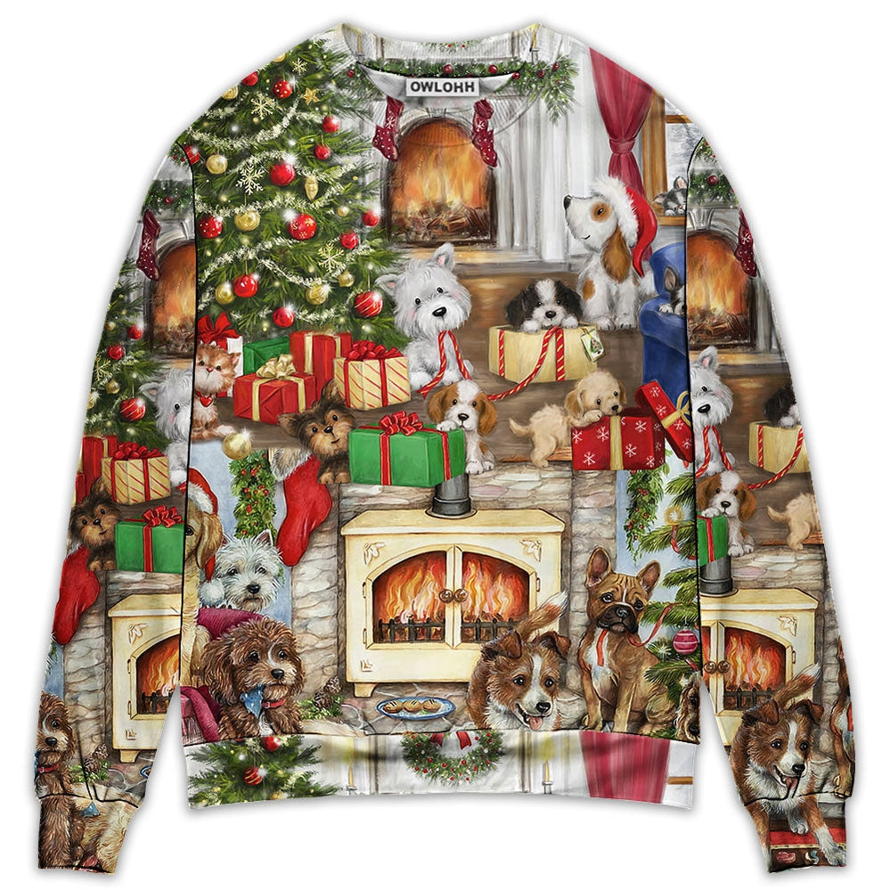 Christmas Dog Lover Merry Lovely Xmas - Sweater - Ugly Christmas Sweaters - Owl Ohh - Owl Ohh