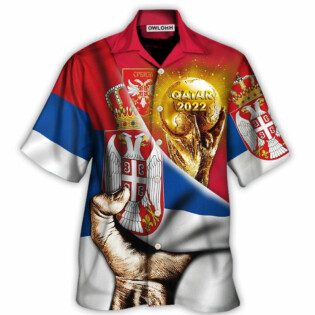 World Cup Qatar 2022 Serbia Will Be The Champion Flag Vintage - Hawaiian Shirt - Owl Ohh - Owl Ohh