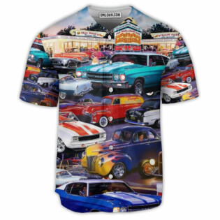 Car Love Car City Art Style - Baseball Jersey - Owl Ohh - Owl Ohh