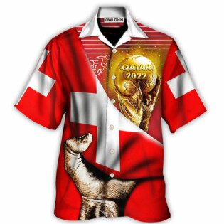 World Cup Qatar 2022 Switzerland Will Be The Champion Flag Vintage - Hawaiian Shirt - Owl Ohh - Owl Ohh
