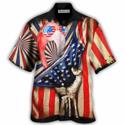 Flamingo Independence Day - Hawaiian Shirt - Owl Ohh - Owl Ohh