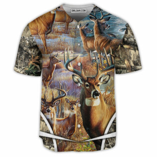 Hunting Deer Forest Hunting Lover - Baseball Jersey - Owl Ohh - Owl Ohh