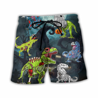 Halloween Zombie Saurus Scary - Beach Short - Owl Ohh - Owl Ohh