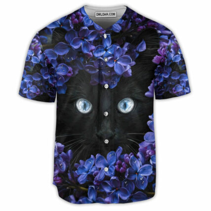 Black Cat Love Dried Herbs and Plants - Baseball Jersey - Owl Ohh - Owl Ohh