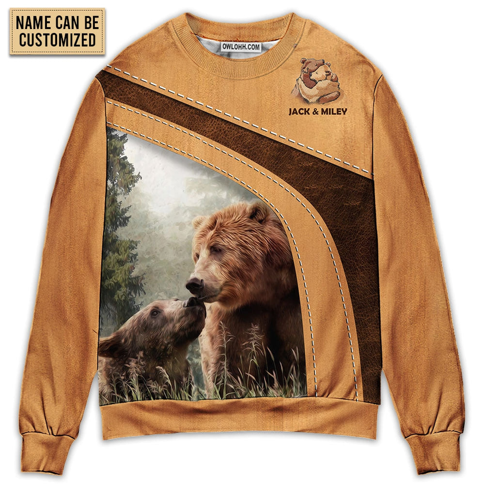 Bear An Old Bear Live Here With His Honey Personalized - Sweater - Ugly Christmas Sweaters - Owl Ohh - Owl Ohh
