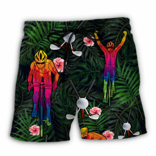 Golf I Like Golf And Cycling - Beach Short - Owl Ohh - Owl Ohh
