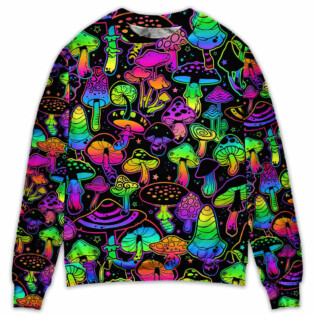 Mushroom Stunning Neon Magic Amazing Style - Sweater - Ugly Christmas Sweaters - Owl Ohh - Owl Ohh