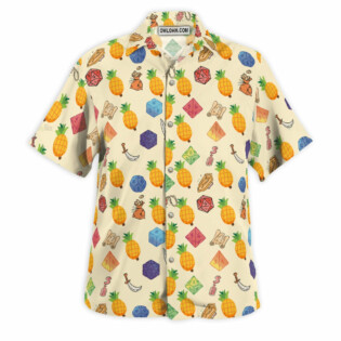 DnD Monsters Pineapple Diamond Pattern - Hawaiian Shirt - Owl Ohh - Owl Ohh